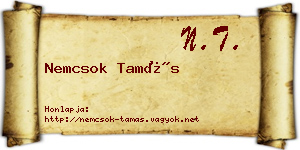 Nemcsok Tamás névjegykártya