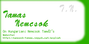 tamas nemcsok business card